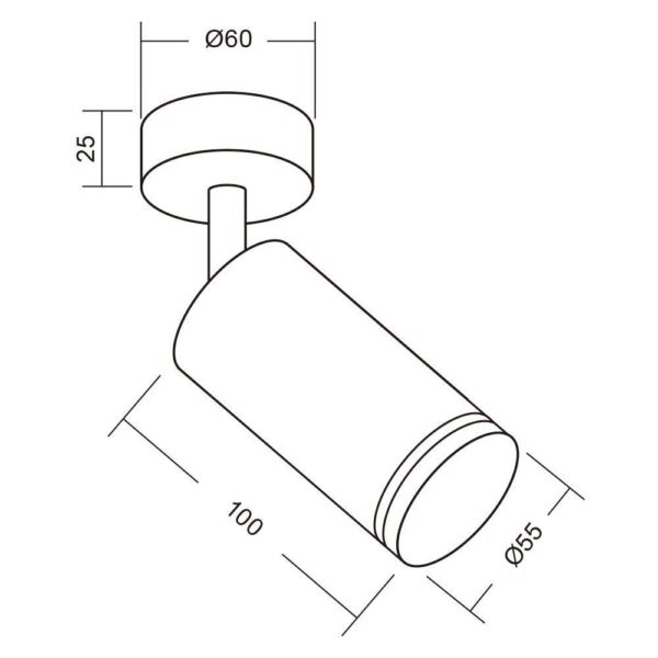 Spot reglabil Vivalux ROUND KING, GU10, max. 35W, IP20 - VIV004572