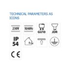 Spot Vivalux ROUND INEZ, GU10, max. 35W, IP54, Ø80x95mm, Alb - VIV004653