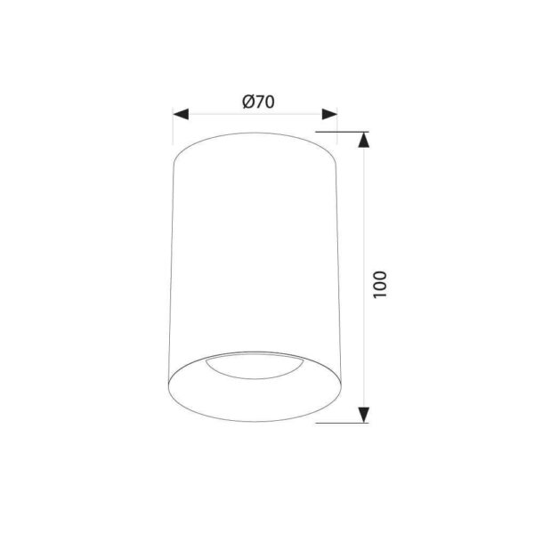 Spot Vivalux ROUND NEVILS, GU10, max. 35W, IP20, Ø70x100mm - VIV004050