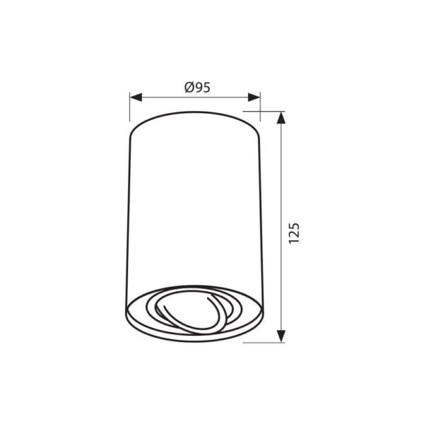 Spot Vivalux ROUND TOLEDO, GU10, max. 35W, IP20, Ø95x125mm - VIV004043