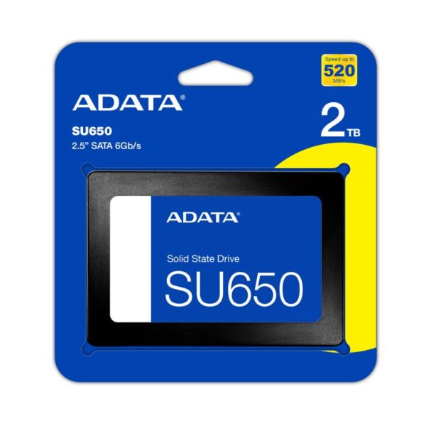 SSD ADATA 2TB 2.5 SATA3 6GB/s SU650, MTBF: 2.000.000 hours - ASU650SS-2TT-R