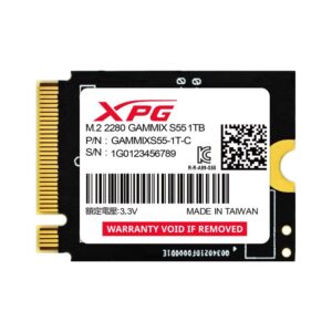 SSD ADATA XPG Gammix S55 1TB PCI Express 4.0 x4 M.2 2230 - SGAMMIXS55-1T-C