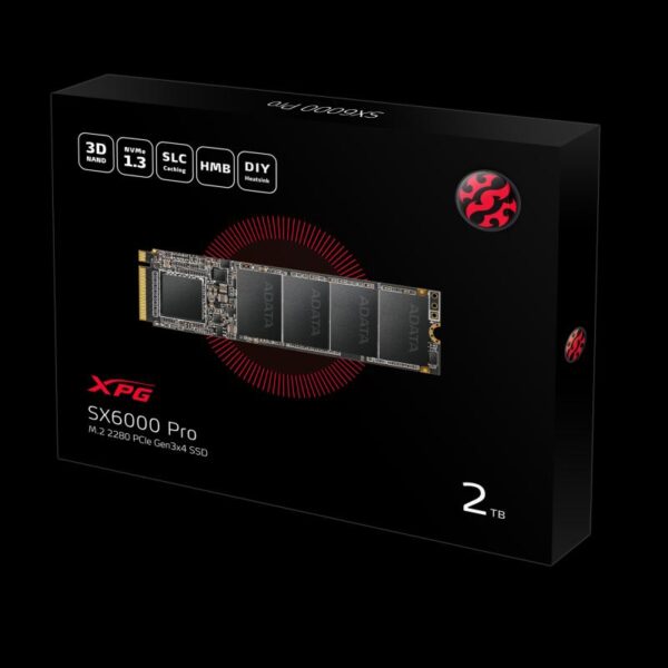 SSD ADATA XPG SX6000 PRO, 2TB, M.2 2280, PCI Express 3.0 x4 NVMe - ASX6000PNP-2TT