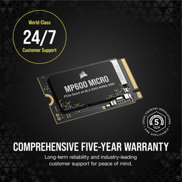 SSD Corsair MP600 MICRO Capacitate 1TB M.2 2242 NVME PCIE GEN4 - CSSD-F1000GBMP600MCR