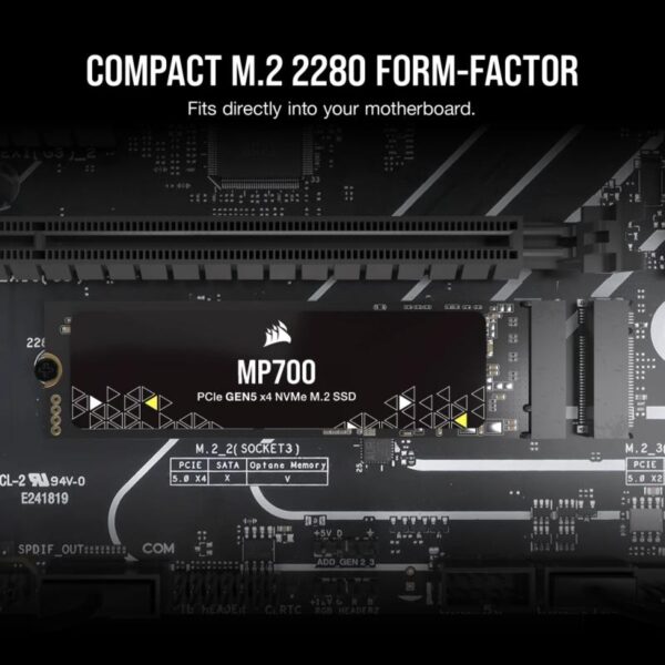 SSD Corsair MP700 1TB M.2 NVMe PCIe 4 SSD - CSSD-F2000GBMP70R2