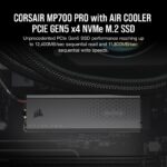 SSD CORSAIR MP700 PRO 1TB Air Cooler PCIe Gen5 x4 NVMe 2.0 M.2 - CSSD-F1000GBMP700PRO