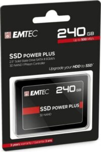 SSD Emtec X150, 240GB, SATA 2.5, R/W speed 520MBs/5000MBs - ECSSD240GX150