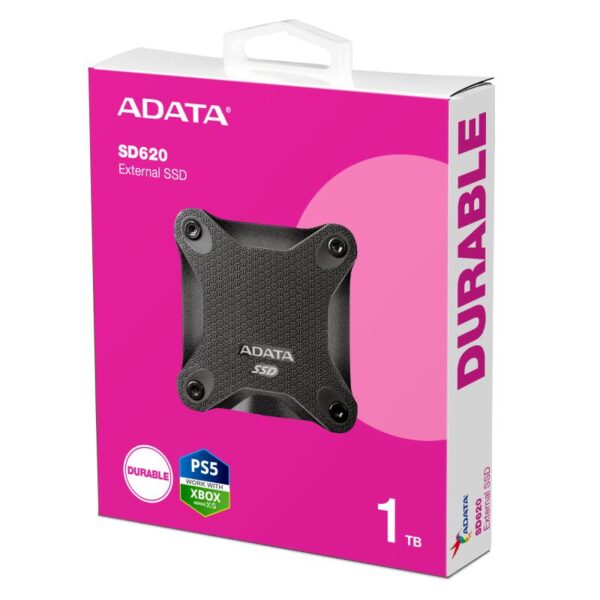 SSD 1TB ADATA SD620-1TCBK BLACK, USB 3.2 Gen2, Transfer speed