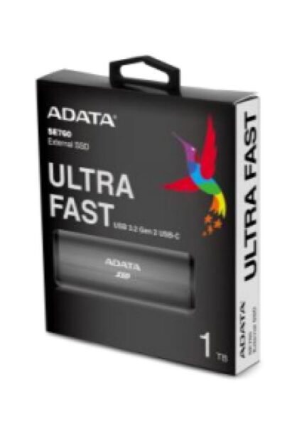 SSD extern ADATA SE760, 512GB, USB 3.2 Type-C, TITANIUM - ASE760-512GU32G2CT