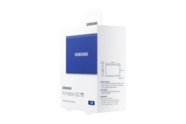 SSD extern Samsung, 1TB, USB 3.1, Albastru - MU-PC1T0H/WW