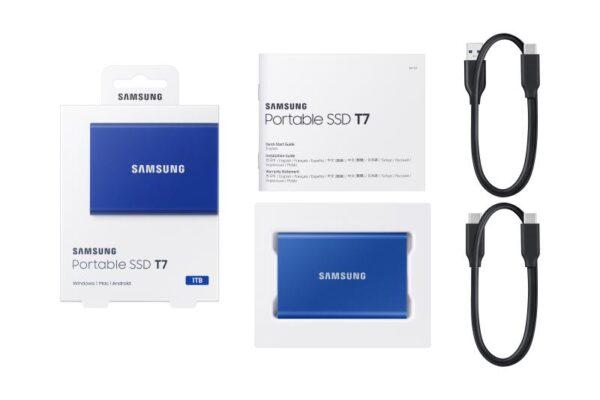 SSD extern Samsung, 1TB, USB 3.1, Albastru - MU-PC1T0H/WW