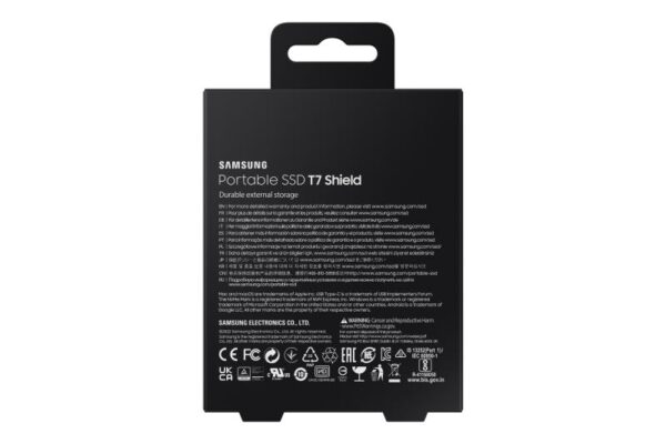 SSD extern Samsung 2.5", 4TB, T7, USB3.2, 1050Mb/sec, Black - MU-PE4T0S/EU