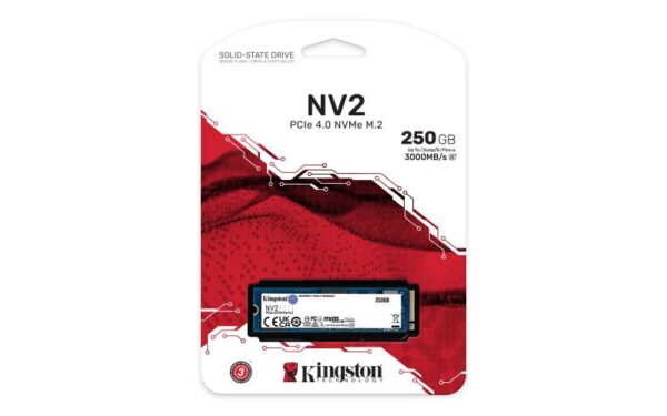 SSD Kingston, SNV2S, M2-2280, 250GB, PCI Express 3.0 x4 NVMe - SNV2S/250G