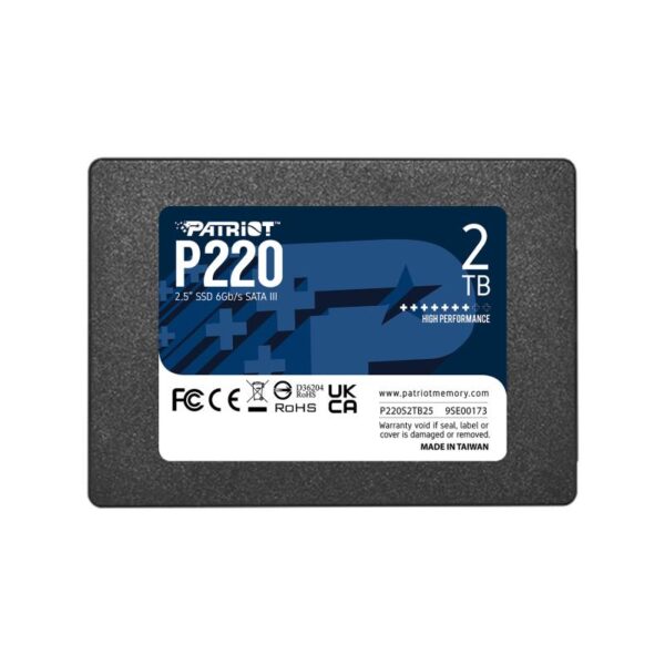 SSD PATRIOT P220 2TB SATA III, viteza de citire - P220S2TB25