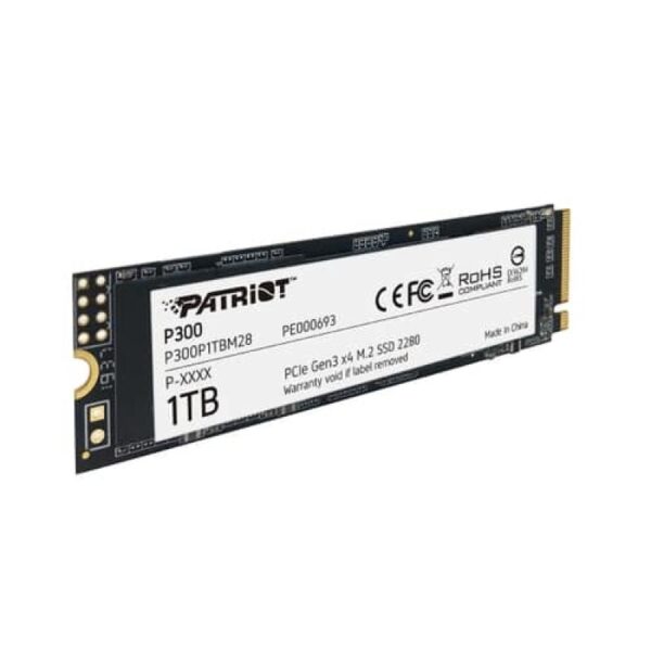 SSD Patriot P300, 1TB, NVMe, M.2 - P300P1TBM28