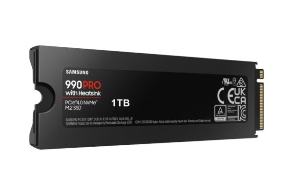 SSD Samsung, 990 PRO with Heatsink, 1TB, PCIe Gen 4.0 x4 - MZ-V9P1T0CW