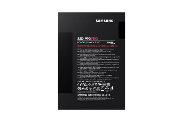 SSD Samsung, 990 PRO, retail, 2TB, NVMe M.2 2280 PCI-E - MZ-V9P2T0BW