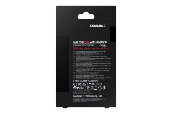 SSD Samsung, 990 PRO, retail, 4TB, NVMe M.2 2280 PCI-E - MZ-V9P4T0CW