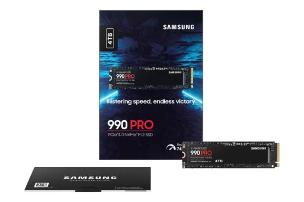 SSD Samsung, 990 PRO, retail, 4TB, NVMe M.2 2280 PCI-E - MZ-V9P4T0BW