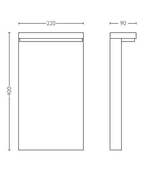 Stalp LED pentru exterior Philips BUSTAN, 3.8W, 800 lm - 000008720169257436