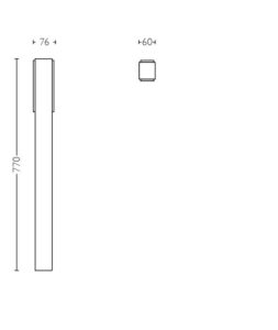 Stalp LED pentru exterior Philips STRATOSPHERE, 3.8W, 800 lm - 000008720169257474