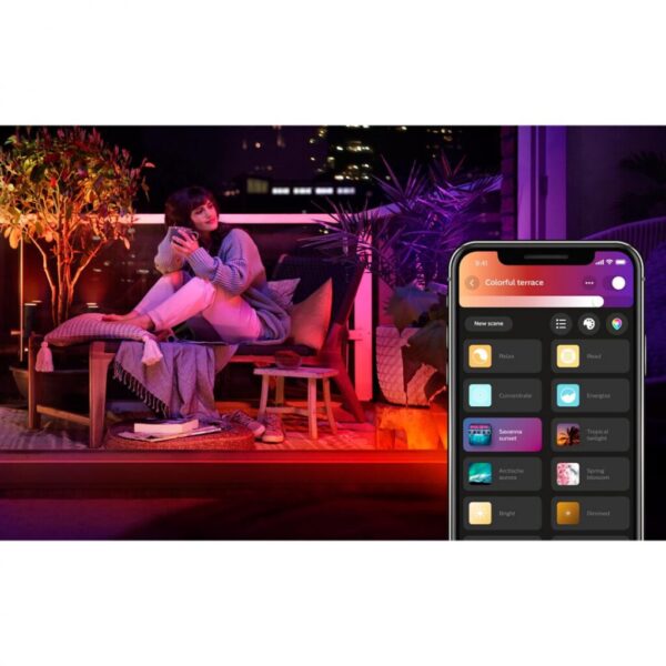 Stalp LED RGB extensie pentru iluminat exterior Philips Hue Calla - 000008718696167991