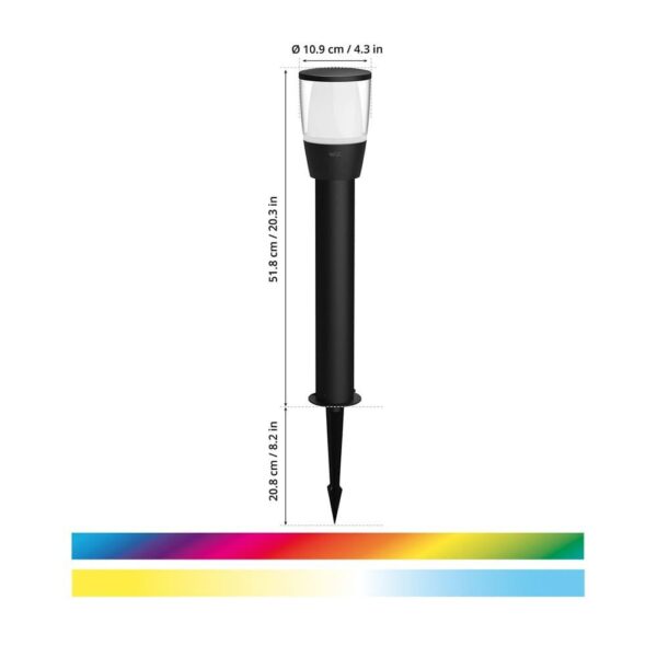 Stalp LED RGB extensie pentru iluminat exterior WiZ Connected - 000008720169071858