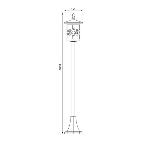 Stalp pentru iluminat exterior Vivalux JARDIN, E27, max. 1x60W, IP44 - VIV004235