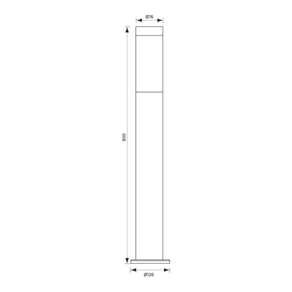 Stalp pentru iluminat exterior Vivalux TOKYO, E27, max. 1x60W - VIV004254