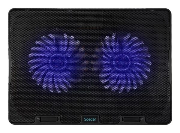 STAND LAPTOP SPACER SPNS-GAMING-2F 17", sita metal, 2x fan 14cm