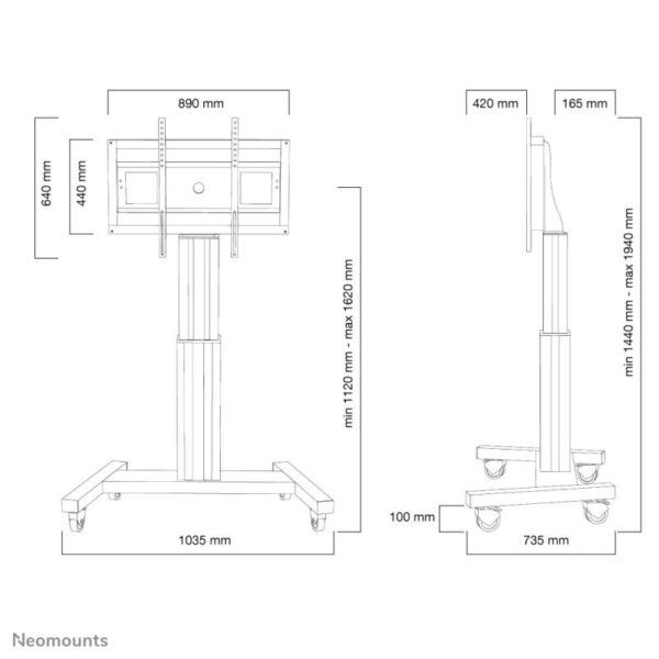 Stand mobil de podea Neomounts by Newstar PLASMA-M2500BLACK