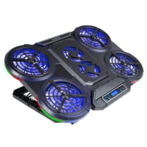 STAND SPACER notebook 17" Gaming, grila ABS, 4x10cm LED fan 1400RPM - SPNS-GAMING-6F
