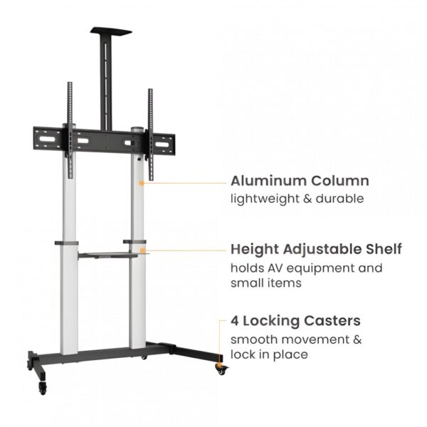 Stand TV mobil Serioux 44-610TW, dimensiuni 1292x717x2327mm - SRXA-TV44-610TW