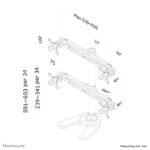 Suport cvadruplu monitor de birou Neomounts FPMA-D700DD4