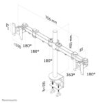 Suport Monitor de Birou Dual, Neomounts by Newstar FPMA-D960D