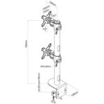 Suport Monitor de Birou Dublu, Neomounts by Newstar FPMA-D960DVBLACKPLUS