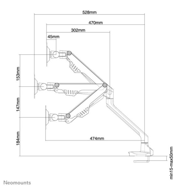 Suport Monitor de Birou, Neomounts by Newstar FPMA-D750BLACK