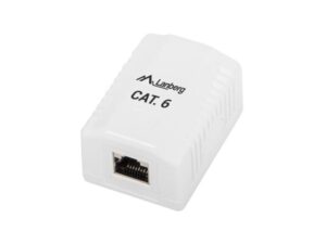 SURFACE-MOUNT BOX CAT.6 FTP SHIELDED 1X RJ45 WHITE LANBERG - OS6-0001-W