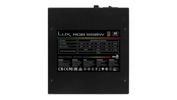 Sursa Aerocool Lux RGB 550, 80 PLUS Bronze, 550W - LUX-RGB-550