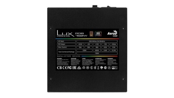 Sursa Aerocool Lux RGB 750, 80 PLUS® Bronze, 750W - LUX-RGB-750