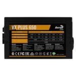 Sursa Aerocool VX Plus 650 650W, eficienta 82%, single rail (50A) - VX-PLUS-650