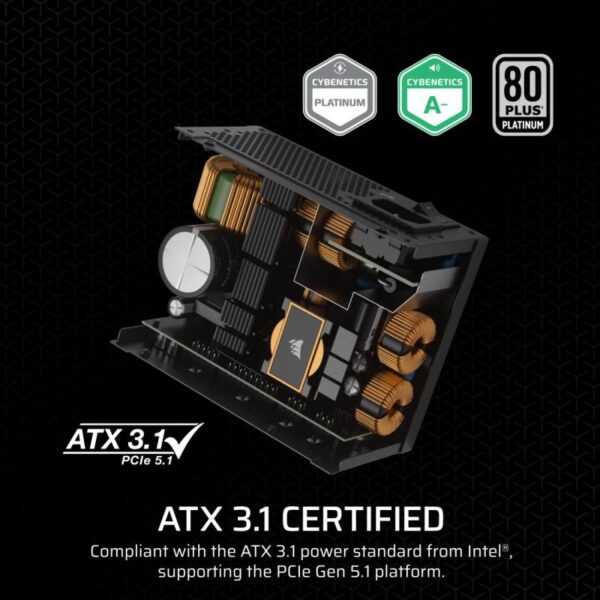 Sursa CORSAIR 750W 80+ Platinum, Active PFC, Modulara - CP-9020284-EU