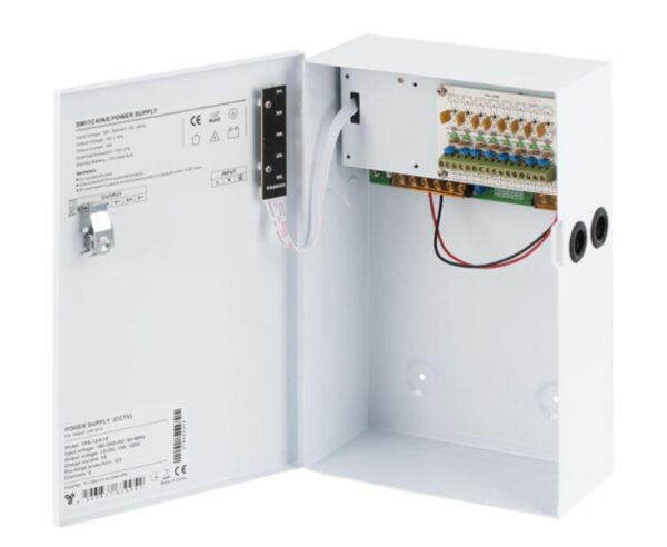 Sursa cu backup, 8 canale, comutatie, Tensiune de intrare: 190-265Vca - YPS-12-8-10