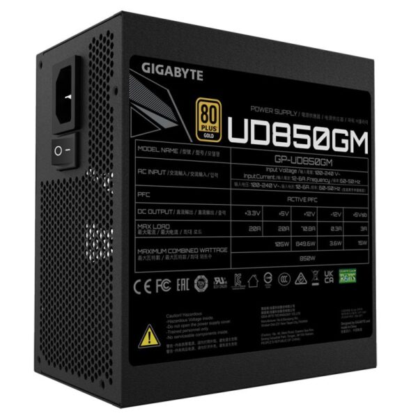 SURSA GB UD850GM 850W 80 PLUS GOLD, ACTIVE PFC, ATX V2.31 - GP-UD850GM
