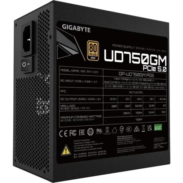 Sursa Gigabyte 750W UD750GM PG5 80 PLUS GOLD - GP-UD750GM PG5