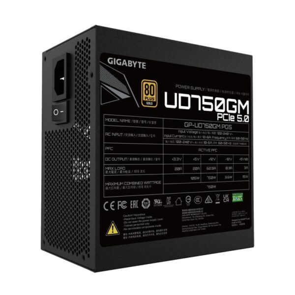 Sursa Gigabyte 750W UD750GM PG5 80 PLUS GOLD - GP-UD750GM PG5