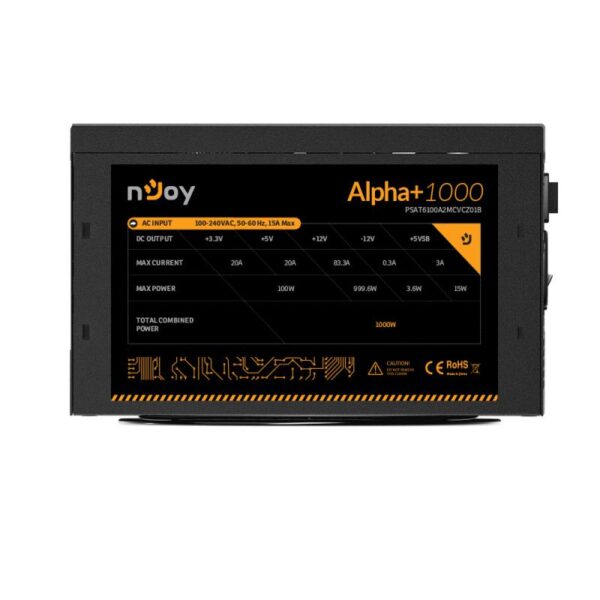 Sursa NJOY ALPHA+ 1000W 80+ GOLD - PSAT6100A2MCVCZ01B