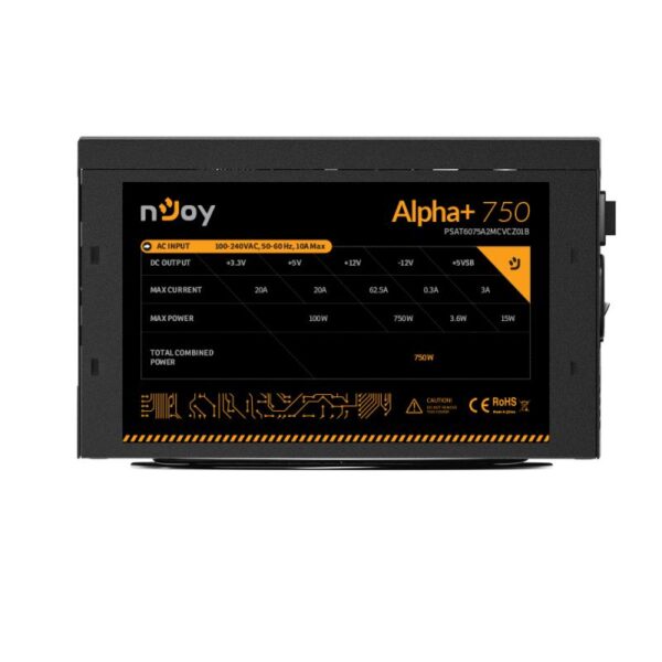 Sursa NJOY ALPHA+ 750W 80+ GOLD - PSAT6075A2MCVCZ01B