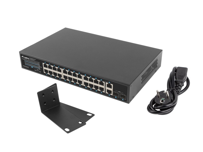 Switch 24x 1 Gb PoE+ / 2x Gb / 2x SFP, rack 19", Gigabit Ethernet - RSGE-24P-2GE-2S-250 Switch 24x 1 Gb PoE+ / 2x Gb / 2x SFP, rack 19", Gigabit Ethernet - RSGE-24P-2GE-2S-250