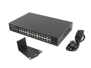 Switch 24x 1 Gb PoE+ / 2x Gb / 2x SFP, rack 19", Gigabit Ethernet - RSGE-24P-2GE-2S-360